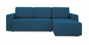 Угловой диван с ящиком для белья синий "Хэнк" PUSHE  00-3973693 Синий