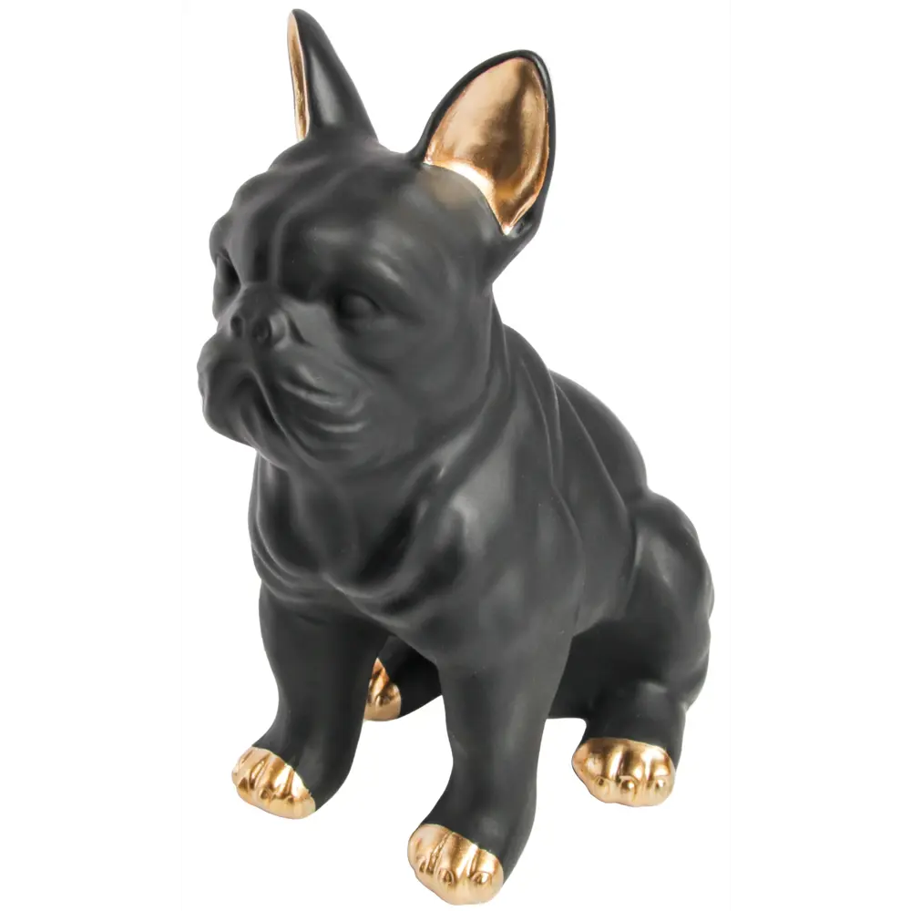Статуэтка Собака черно-золотая пластик 21.8 см Santreyd STLM-2144570