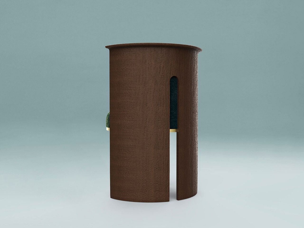 Деревянный стул и сиденье с бархатной обивкой DOVAIN STUDIO ARCO ARCH-00065772 - Вид №1