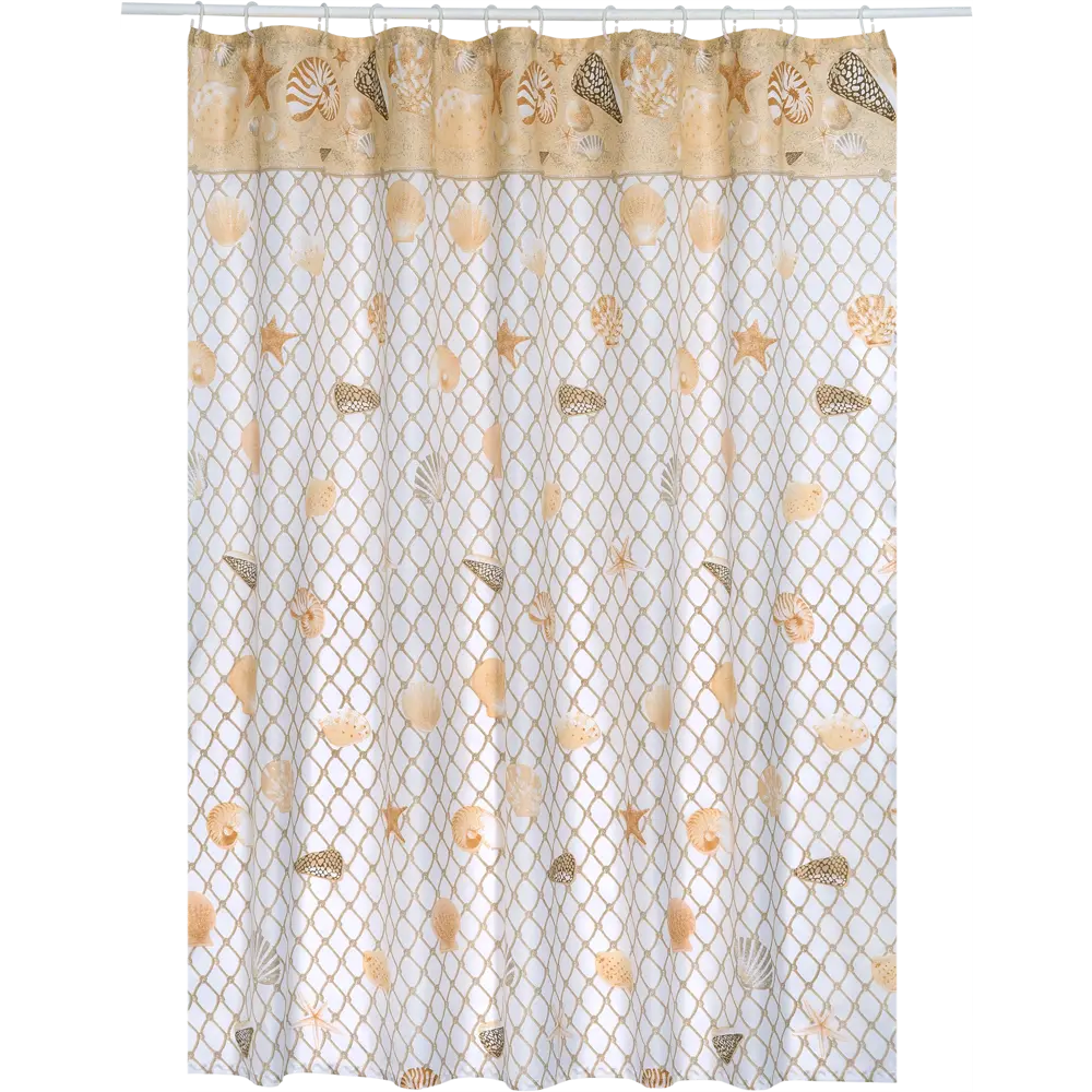 Штора для ванной комнаты «Vidage Кастель» 180х180 см цвет бежевый STLM-2195394 - Вид №1