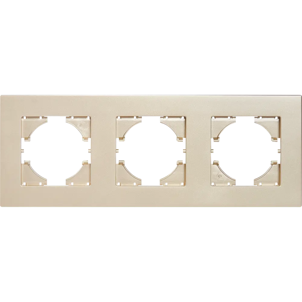 84695723 Рамка для розеток и выключателей Gusi Electric City С1113-027 3 поста цвет шампань STLM-0053817