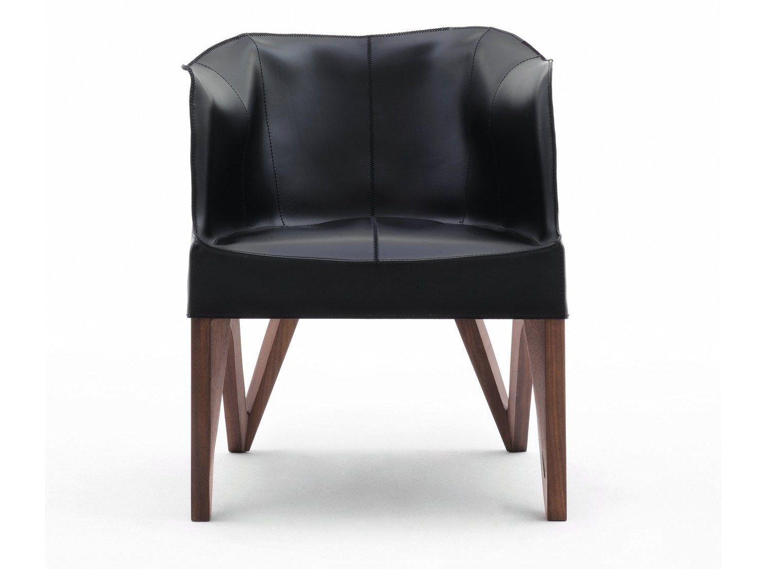 Кожаное кресло с подлокотниками Giorgetti Mobius ARCH-00106576