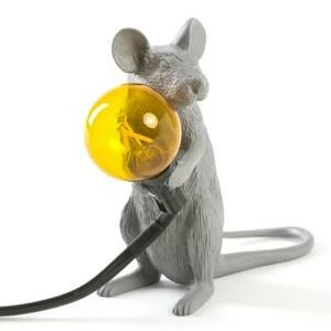 Светильник настольный Mouse Lamp Sitting, серый