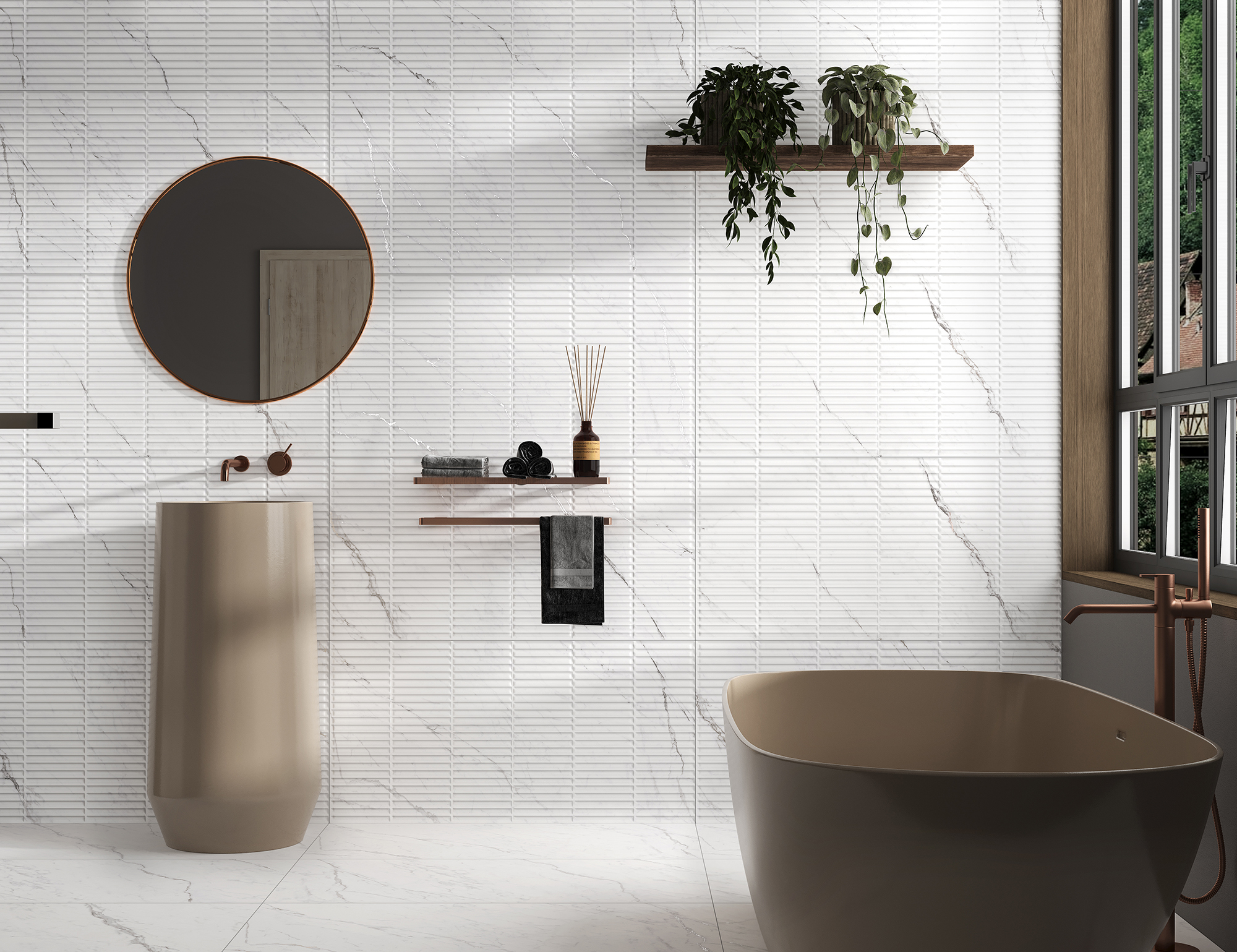 Керамогранит CORALINA WHITE DECOR 60х120 Creanza CP4003-D 