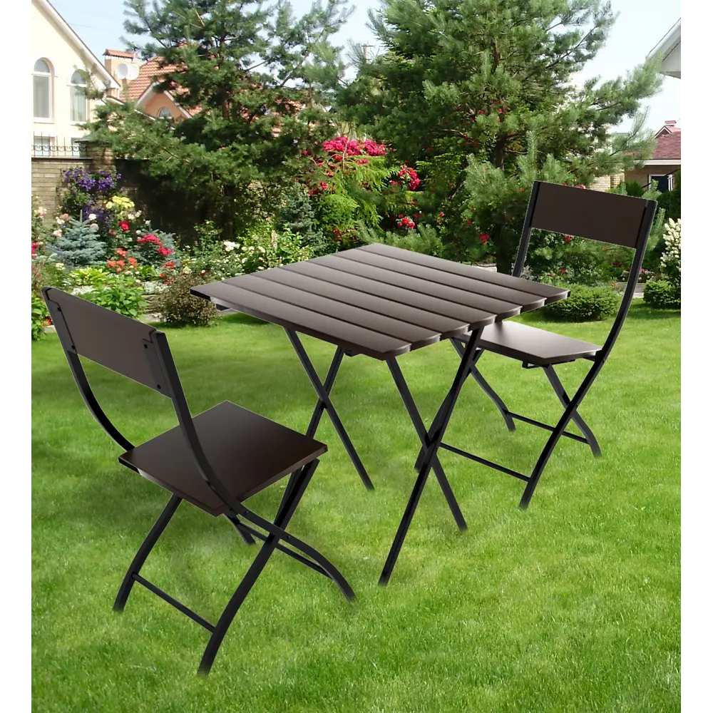 Стул садовый складной City СК035-1, цвет коричневый Santreyd STLM-2185790 - Вид №4