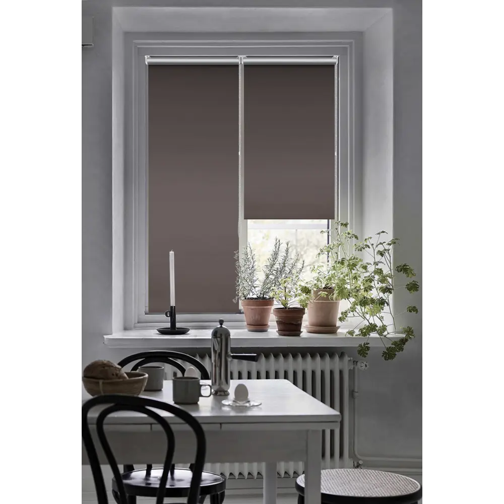 Штора рулонная блэкаут Эскар 60x160 см коричневая Terra 2 BLACKOUT STLM-2004055 - Вид №5