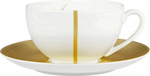 93193 Dibbern Чашка для эспрессо с блюдцем Dibbern "Золотой лес.Чистое золото" 110мл Фарфор костяной