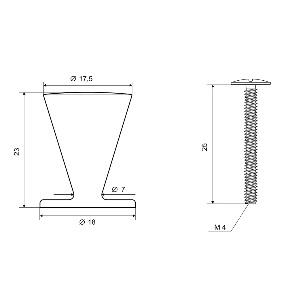 Мебельная ручка-кнопка DMZ-11492.BLMATT, цвет матовый черный PALLADIUM STLM-2156609 - Вид №3