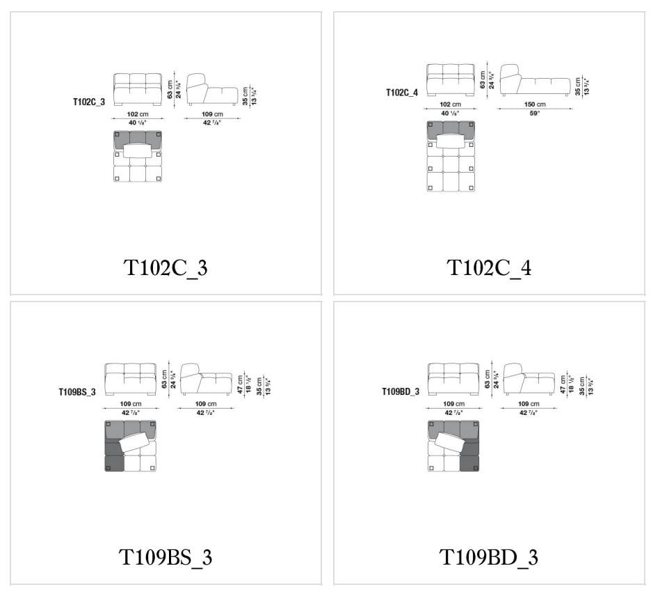 Угловой диван из ткани B&B Italia Tufty Time ARCH-00147049 - Вид №8