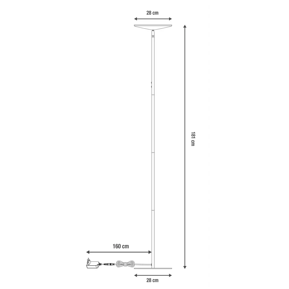 Торшер светодиодный Inspire Mirasol теплый белый свет цвет черный STLM-2185876 - Вид №13