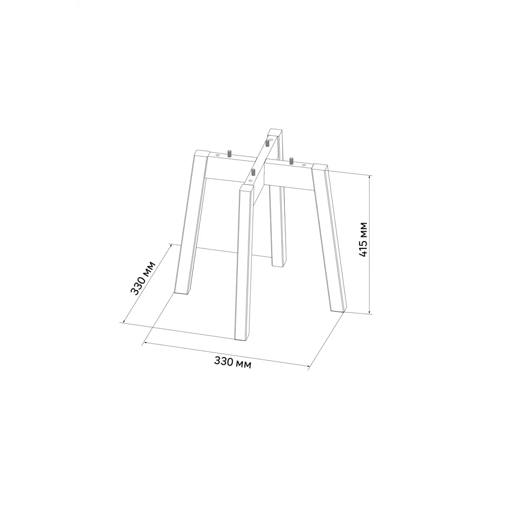 Каркас для табурета Гавр Delinia 33x33x41.5 см 42 см дерево цвет топо STLM-2084450 - Вид №5