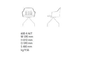 Тканевый стул с подлокотниками Mobboli Iggy ARCH-00114859 - Вид №3