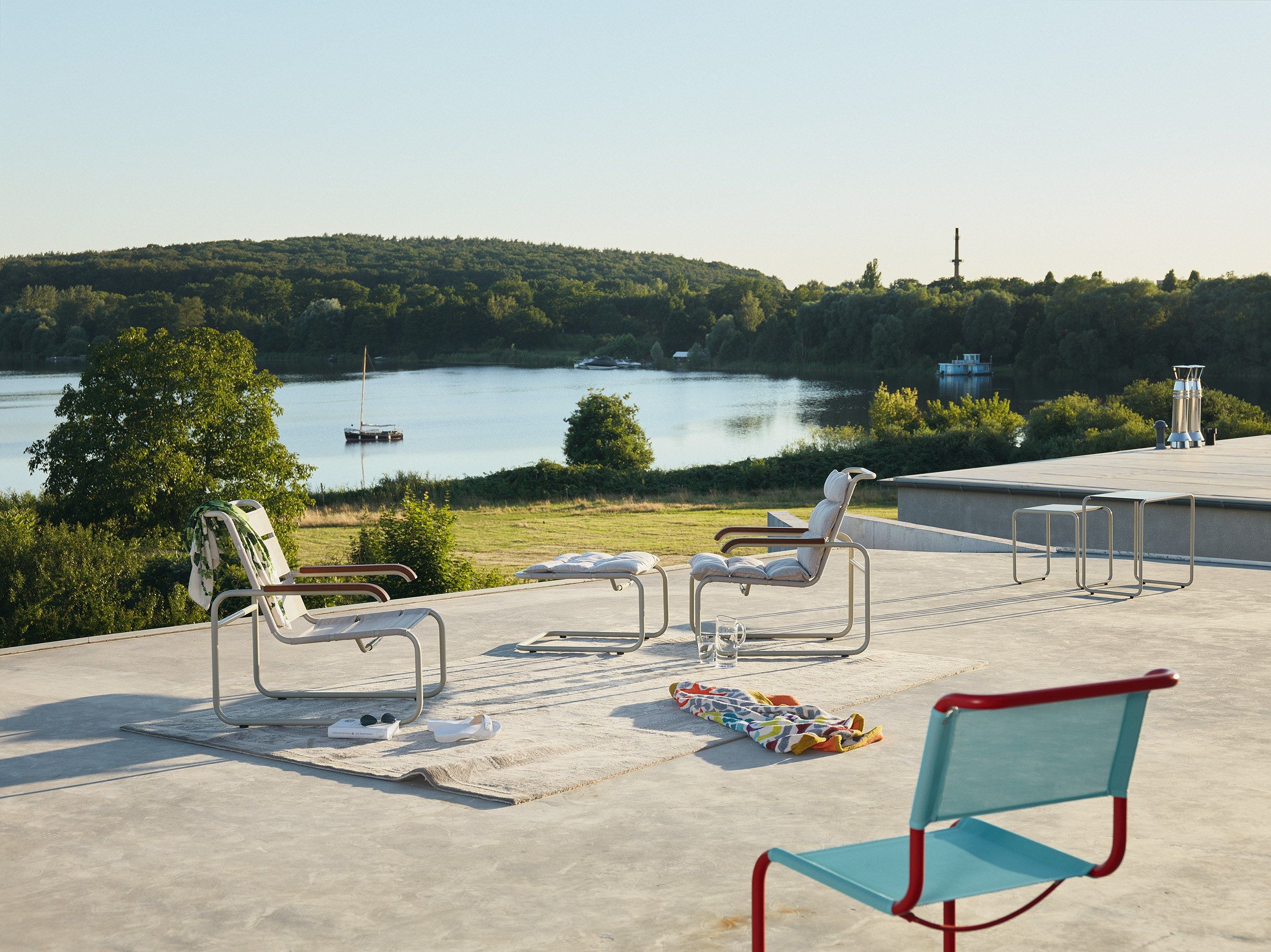 Стальной и стеклянный садовый столик THONET B 9 ARCH-00152494 - Вид №2