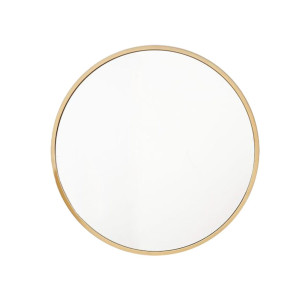 Зеркало круглое Vellmar диаметр 80 см в металлической раме золото A+T DÉCOR