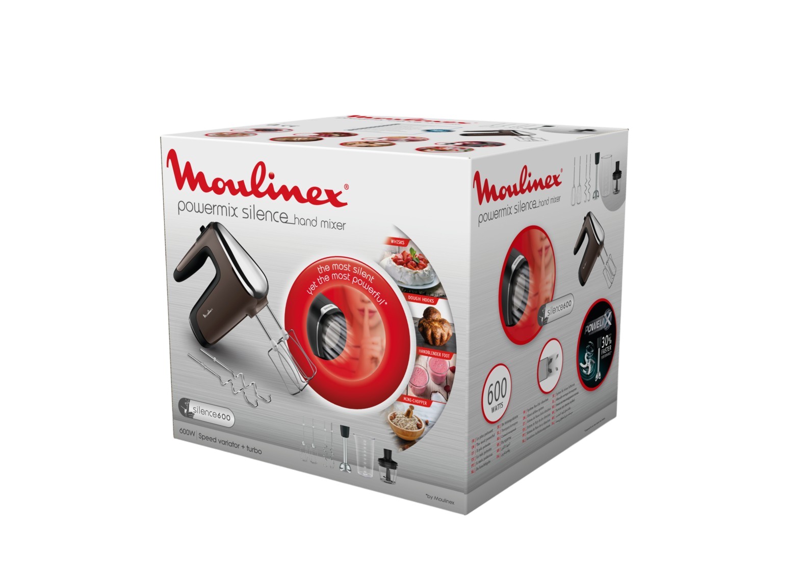 5607141 Миксер Moulinex Powermix Silence HM653910 коричневый STDN-0059640 - Вид №6