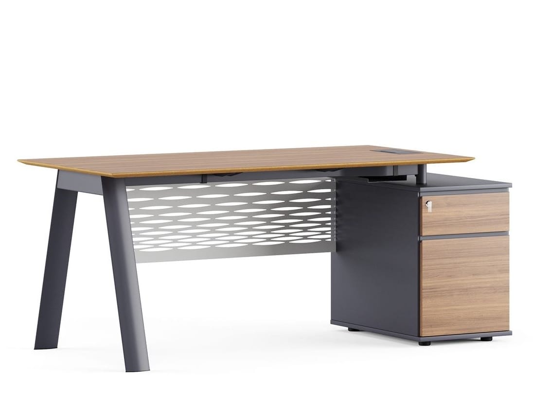 Деревянный прямоугольный рабочий стол с ящиками Ersa Yoka ARCH-00068886 - Вид №4