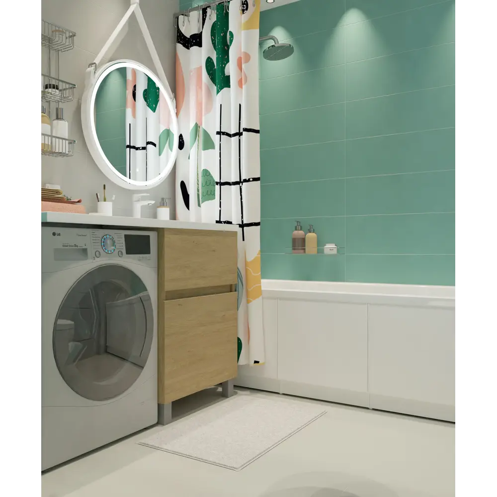 Плитка настенная Керамин Сонет 2 25x75 см 1.69 м² матовая цвет зеленый STLM-2061858 - Вид №6