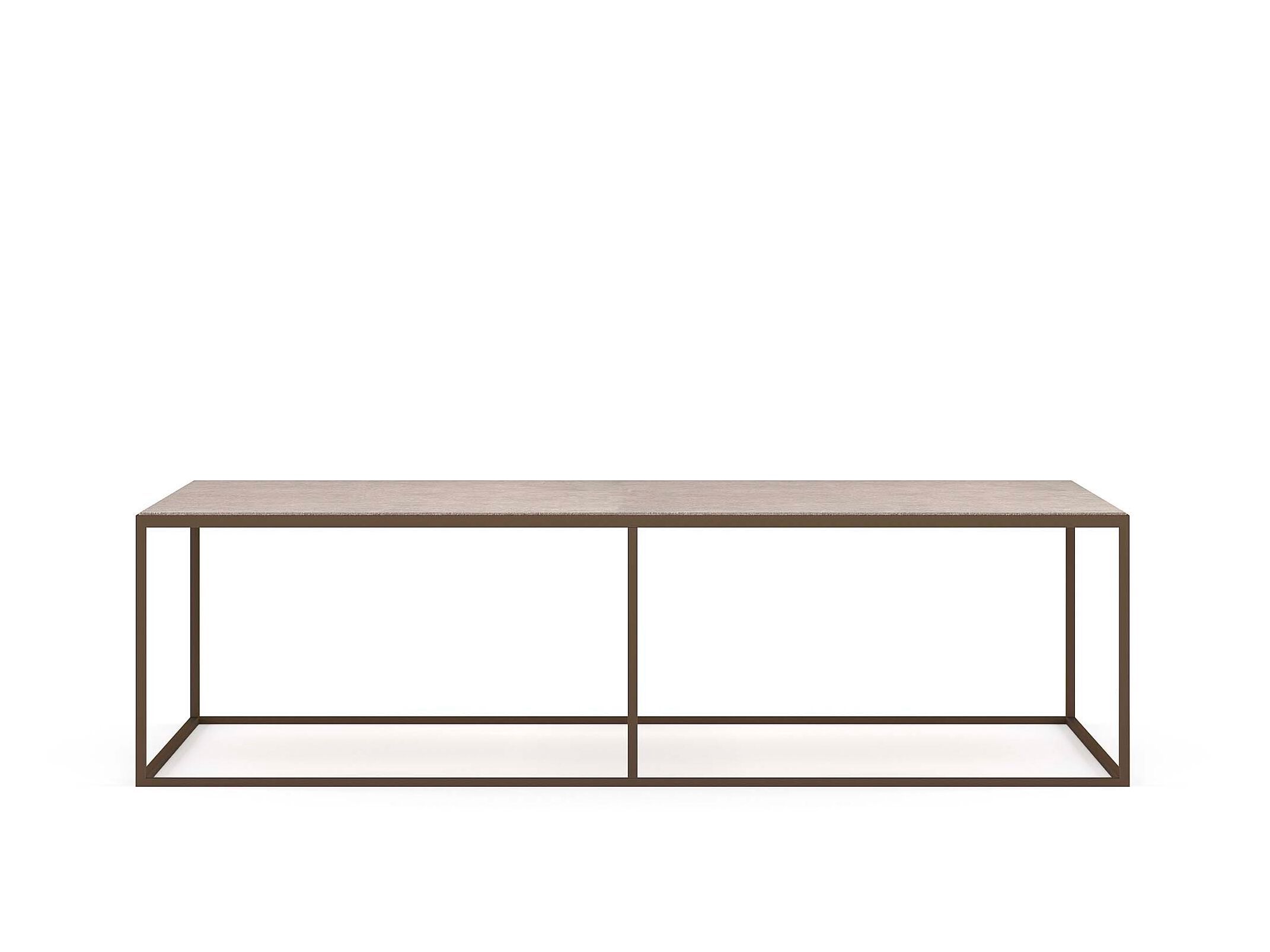 Металлический прямоугольный журнальный столик Alf DaFrè KOBE ARCH-00060324