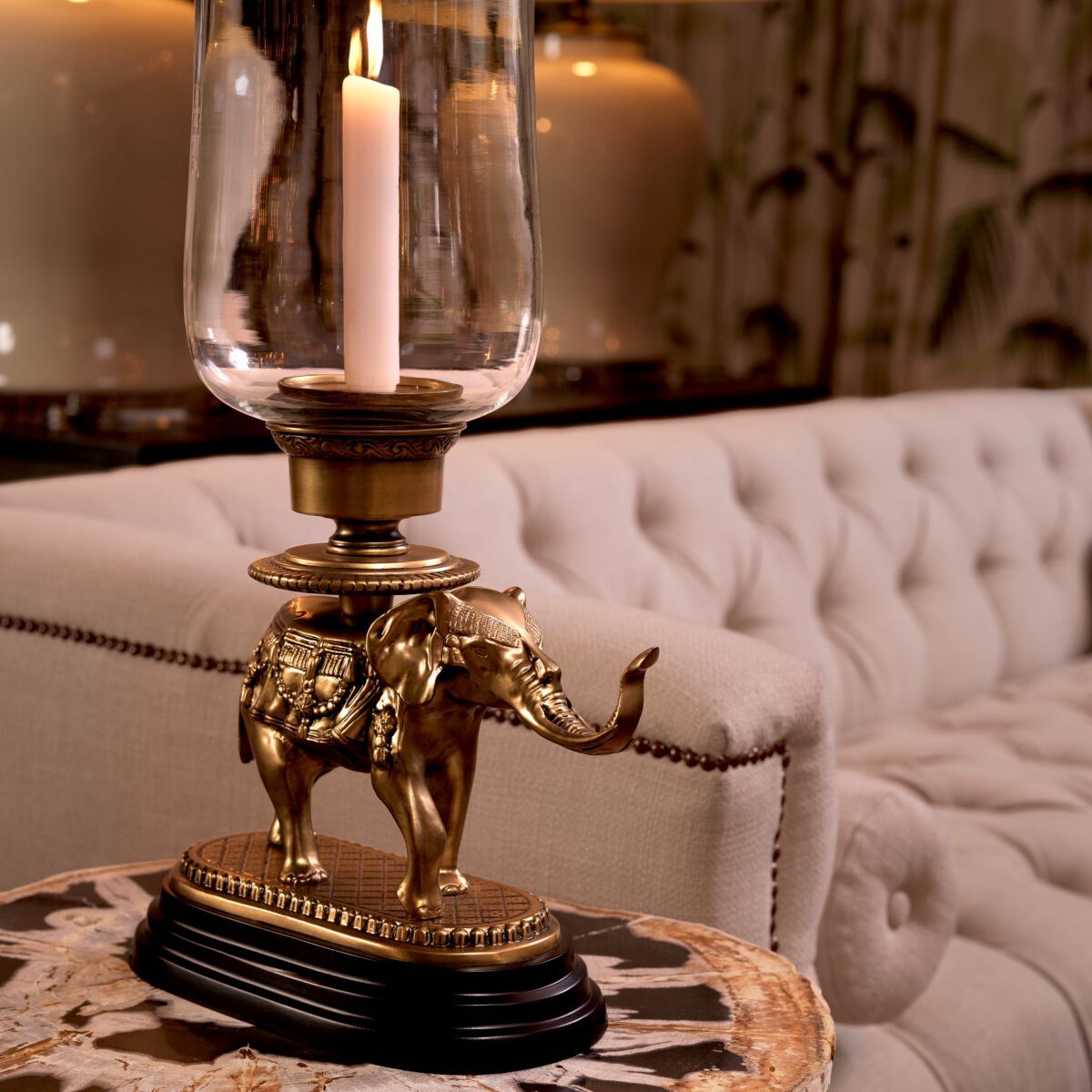 Стеклянные и латунные подсвечники Eichholtz ураган ARCH-00061531 - Вид №1