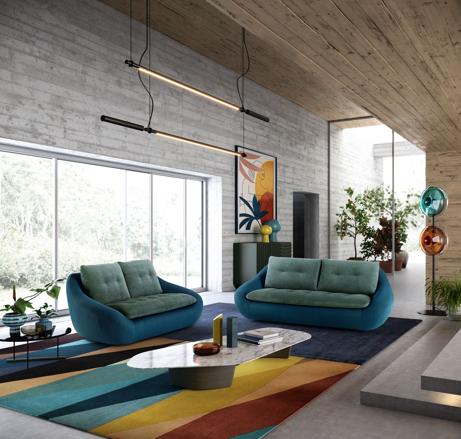 Ткань линейный диван AERRE ITALIA YUME ARCH-00139123 - Вид №1