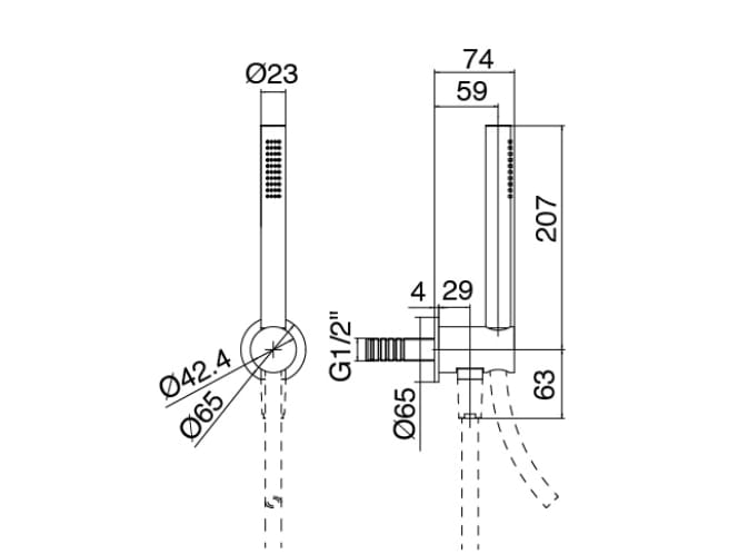 Термостатический набор для душа из нержавеющей стали с ручным душем Zazzeri Q316 ARCH-00030029 - Вид №6