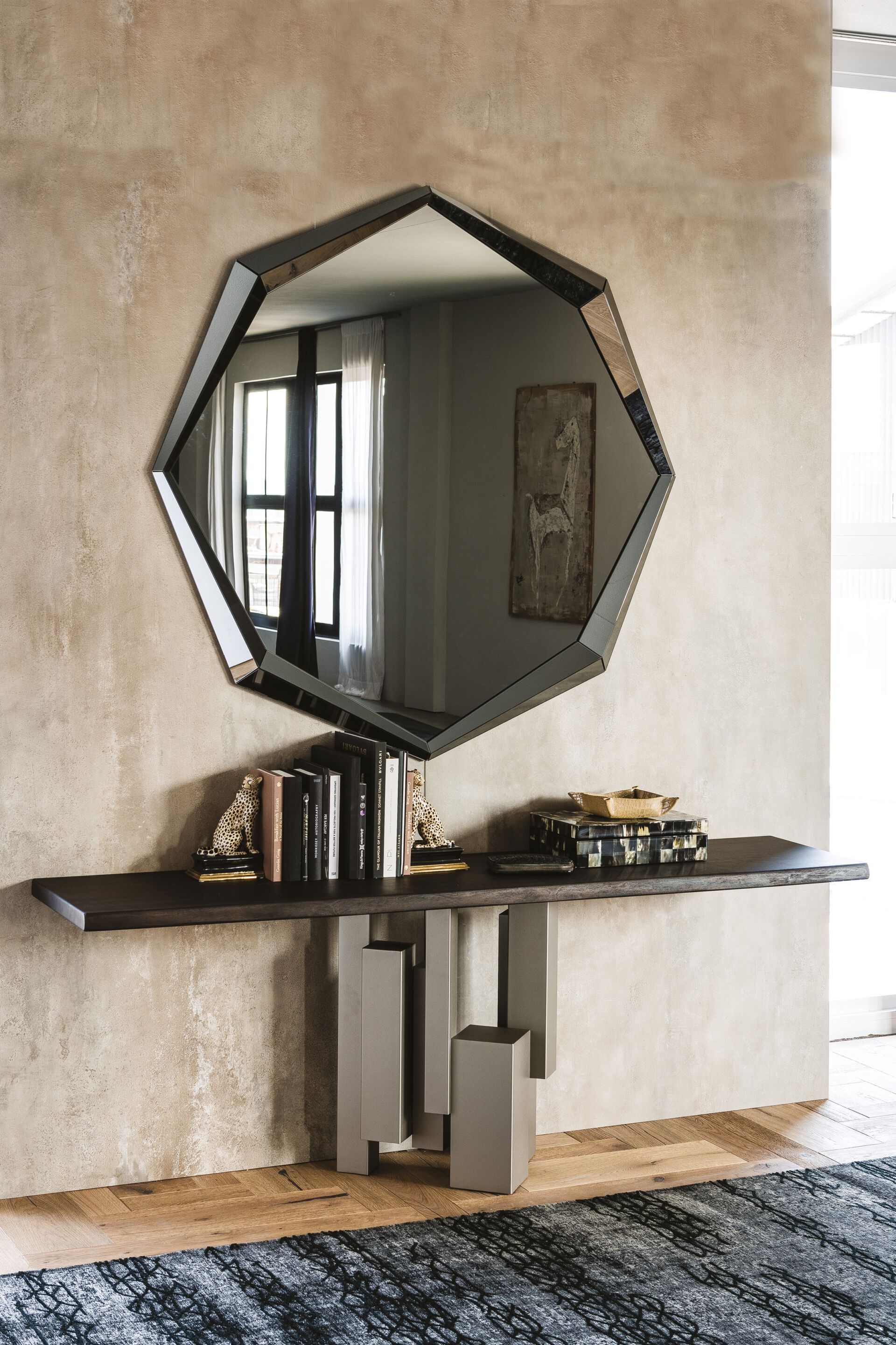 Прямоугольная консоль из стали и дерева Cattelan italia Skyline ARCH-00124201 - Вид №1