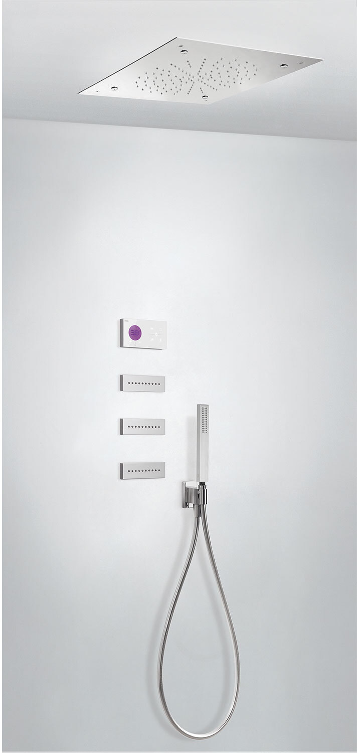 SHOWER TECHNOLOGY Kit de grifo termostático electrónico empotrado de 4 vías Shower Technology Blue Edition para ducha-09286406 TRES