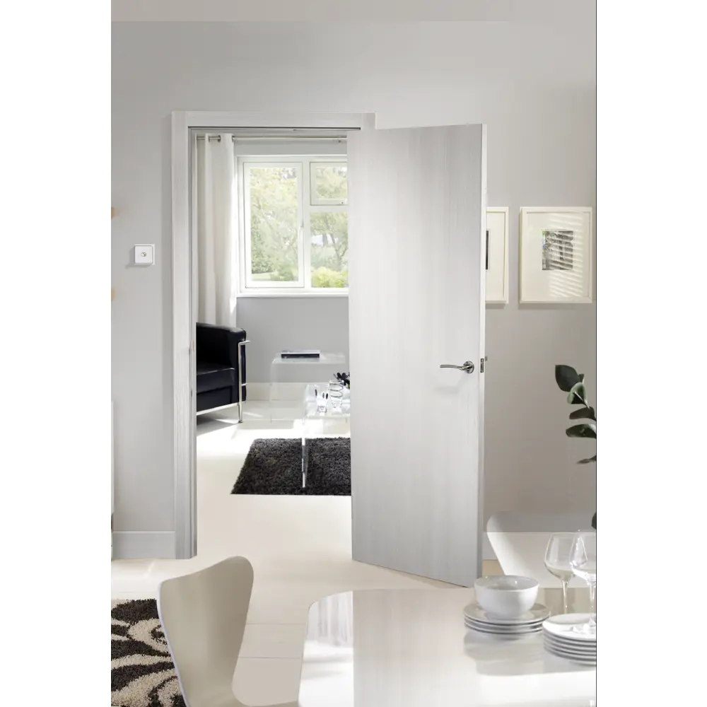 Дверной блок глухой ПВХ Smart М7 правый 642x2038 мм цвет дуб белый (с фурнитурой) VELLDORIS STLM-2098611 - Вид №5