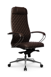 90668495 Офисное кресло C-edition экокожа цвет темно-коричневый STLM-0330959 МЕТТА