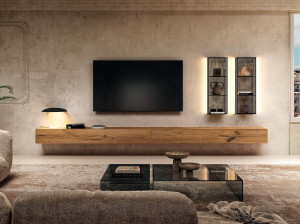 Деревянная стена с настенным креплением