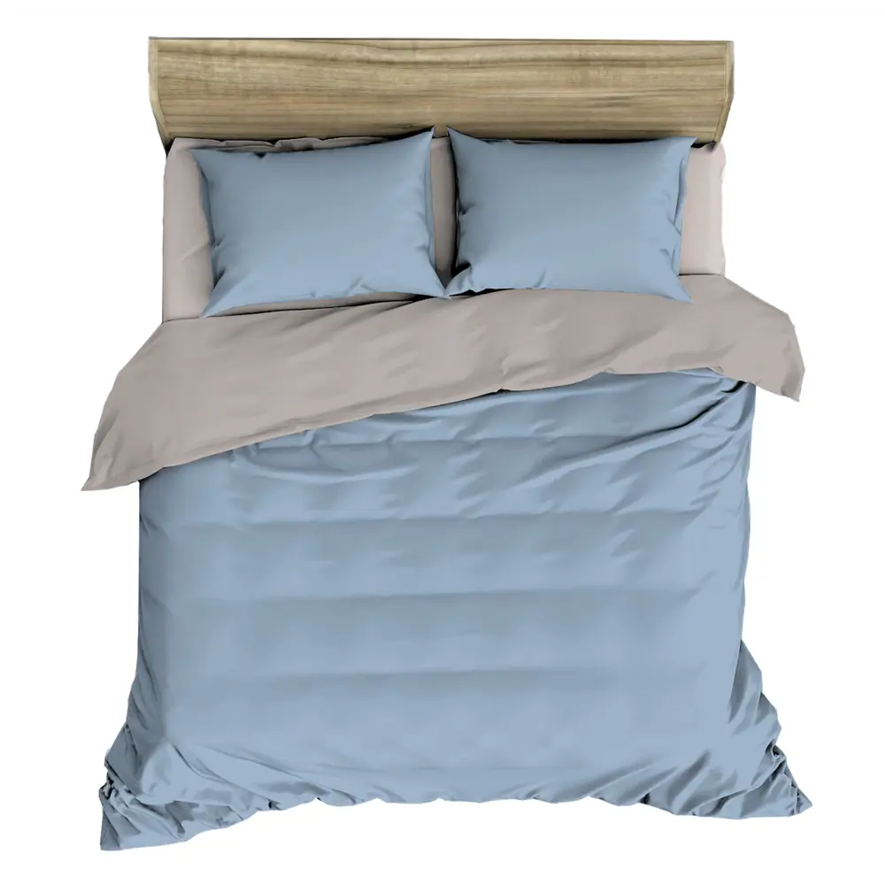 Комплект постельного белья НТК полутораспальный из полисатина в нежных тонах 89404959 STLM-1575776 - Вид №1