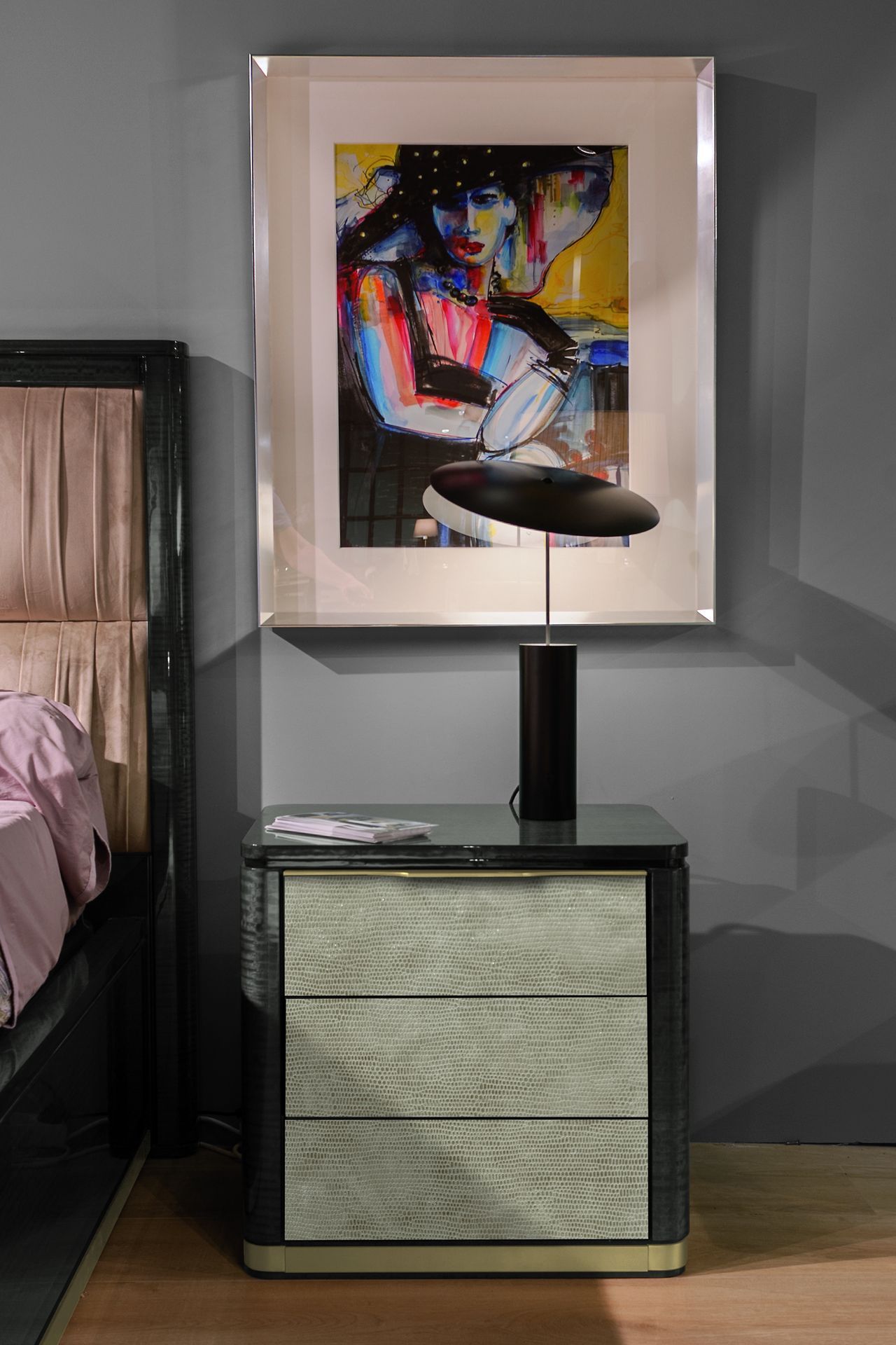 Прикроватная тумбочка из мрамора и кожи с ящиками Hurtado Evolution ARCH-00009025 - Вид №3