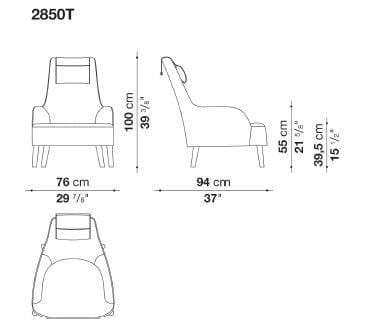 Кресло bergère с подголовником Maxalto ARCH-00140762 - Вид №2