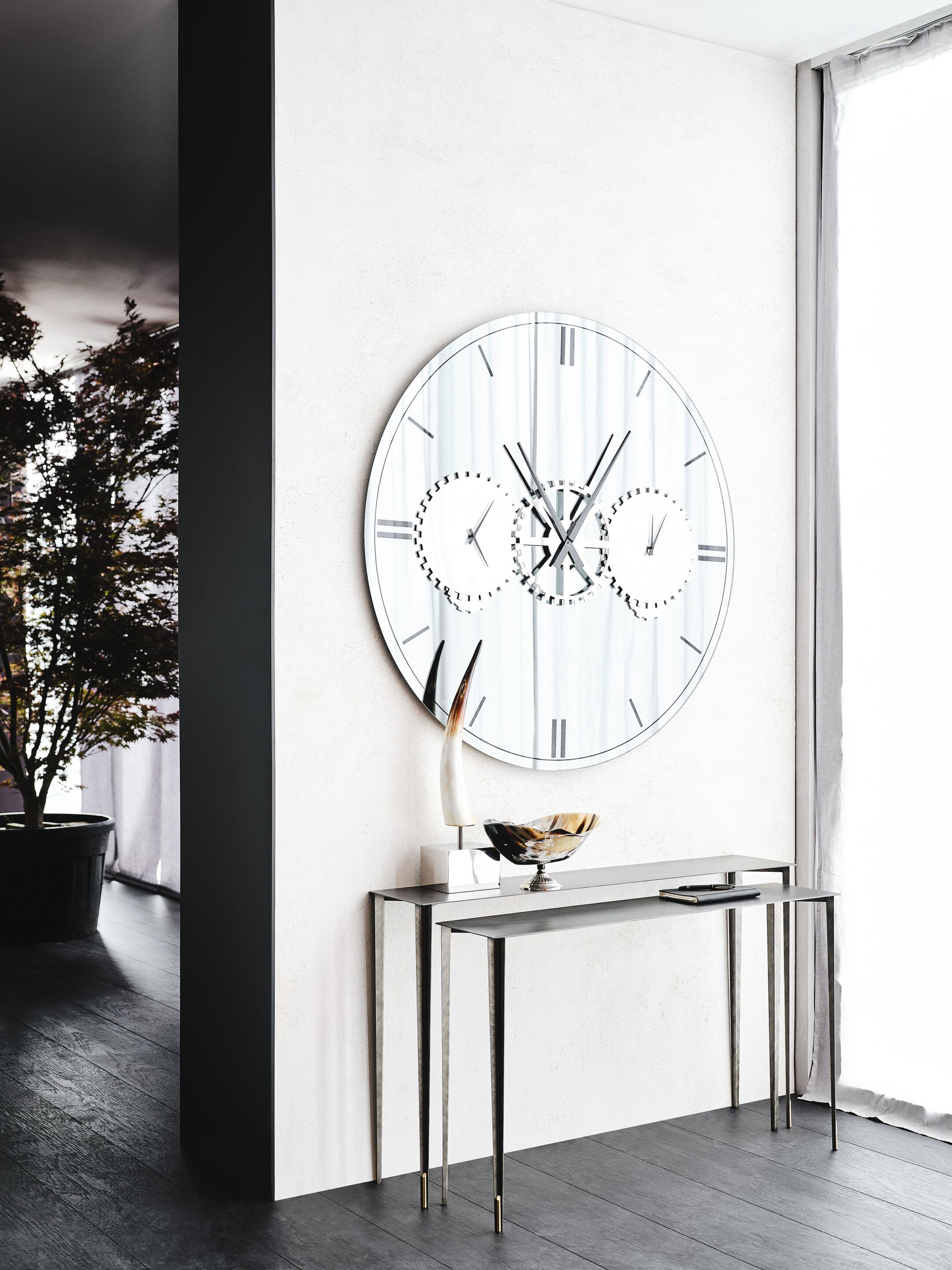 Настенные зеркальные стеклянные часы Cattelan italia TIMES ARCH-00058046 - Вид №1