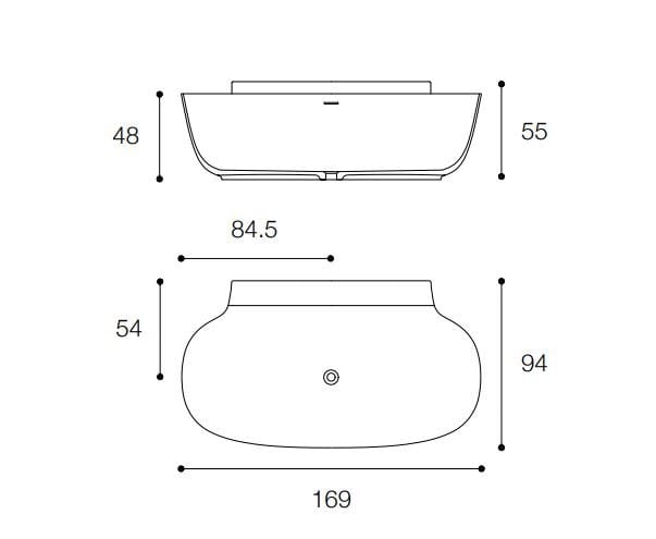 Овальная ванна Cristalplant® Falper Scoop ARCH-00096408 - Вид №3