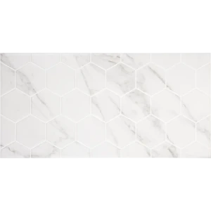 Плитка настенная Marble «Гексо» 60x30 см 1.62 м2 цвет белый матовый