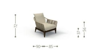 Кресло с подлокотниками Talenti Круизный тик ARCH-00117706 - Вид №3