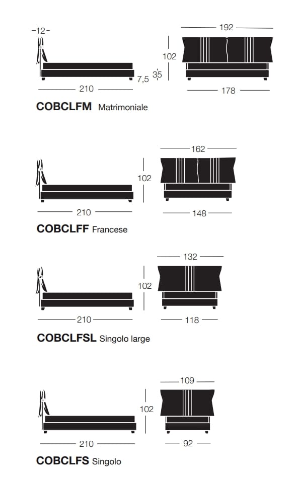 Съемная двуспальная кровать из ткани с мягким изголовьем GRUPPO FOX ночь Фокса ARCH-00023671 - Вид №5