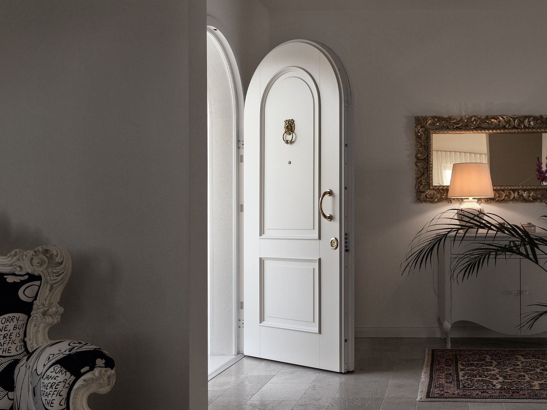 Арочная бронированная входная дверь Oikos Evolution ARCH-00151933