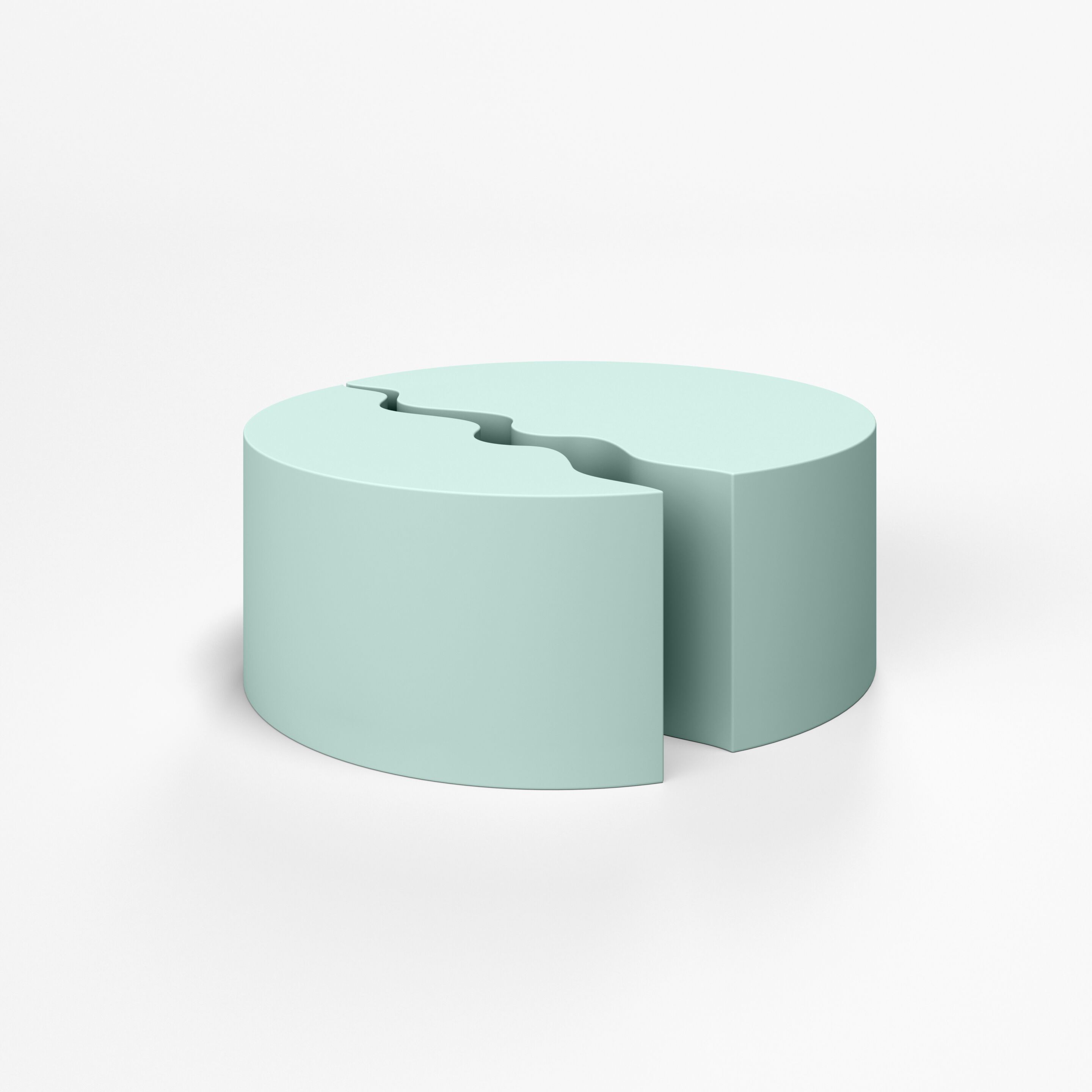 Круглый модульный пуф с пенопластовым покрытием SIXINCH DUAL ARCH-00096567 - Вид №2