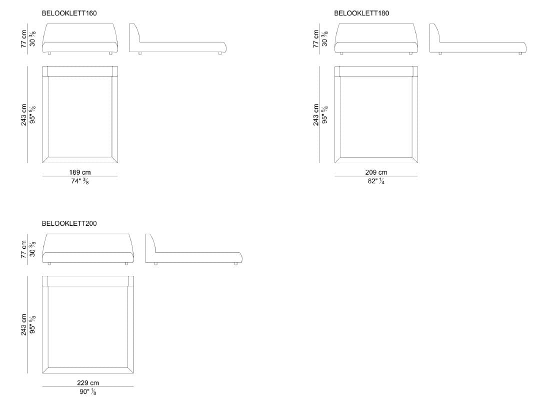 Двуспальная кровать из ткани с мягким изголовьем i 4 Mariani Look ARCH-00034658 - Вид №4