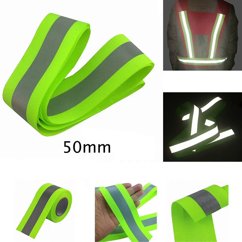 Лента сигнальная Safetystep Reflective fabric tape 50мм х 50м салатовый