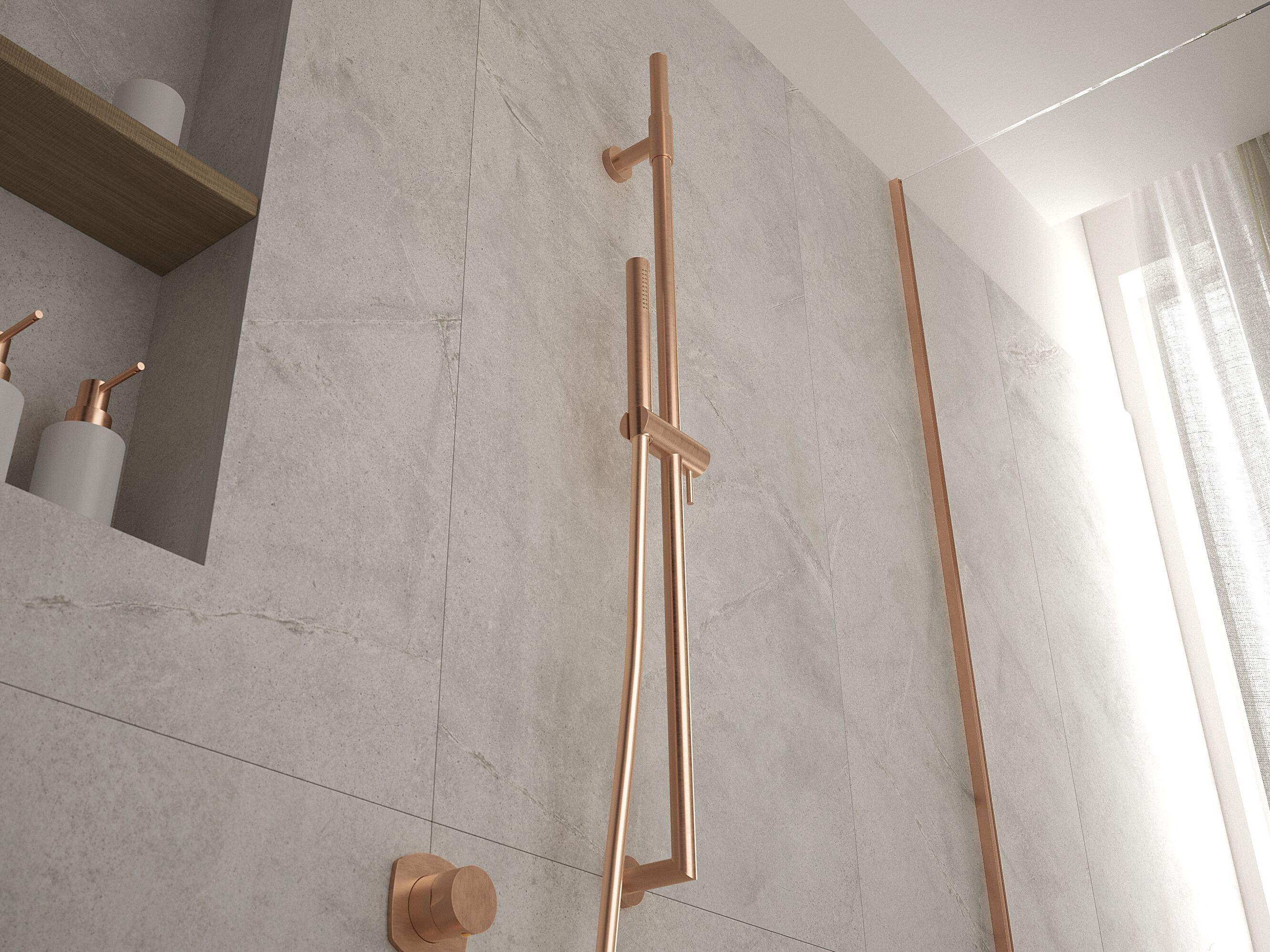 Латунный подъемный стержень с ручным душем Rubinetterie Treemme Albatros ARCH-00108405