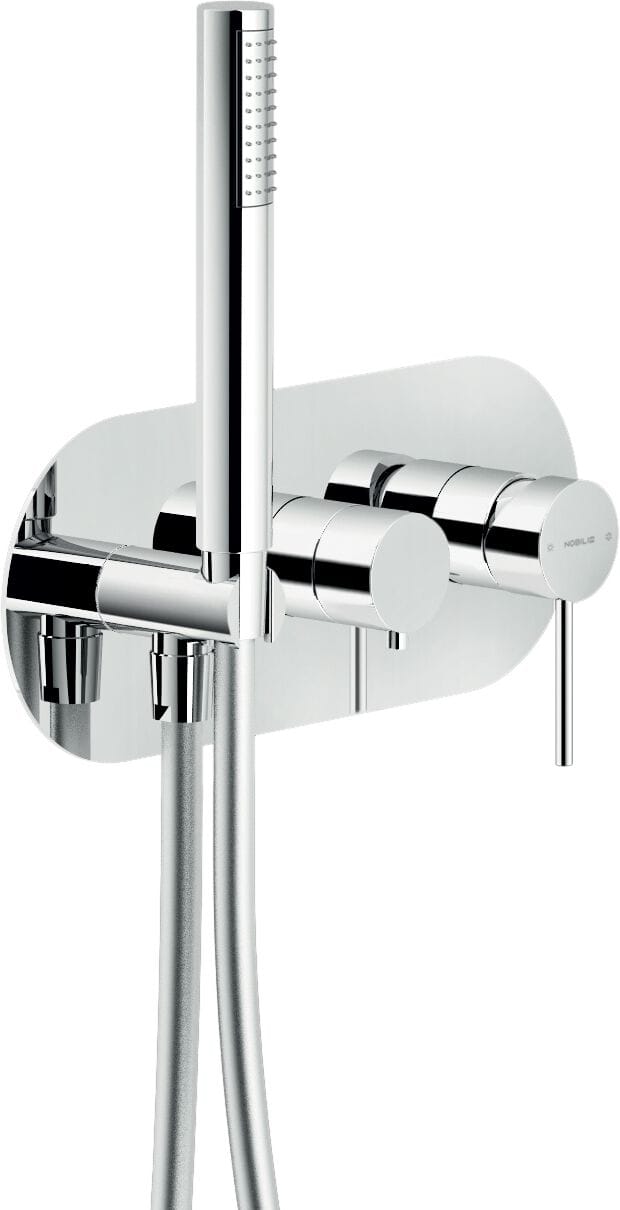 Однорычажный смеситель для душа с 3 отверстиями и ручным душем Nobili Velis ARCH-00153264 - Вид №1
