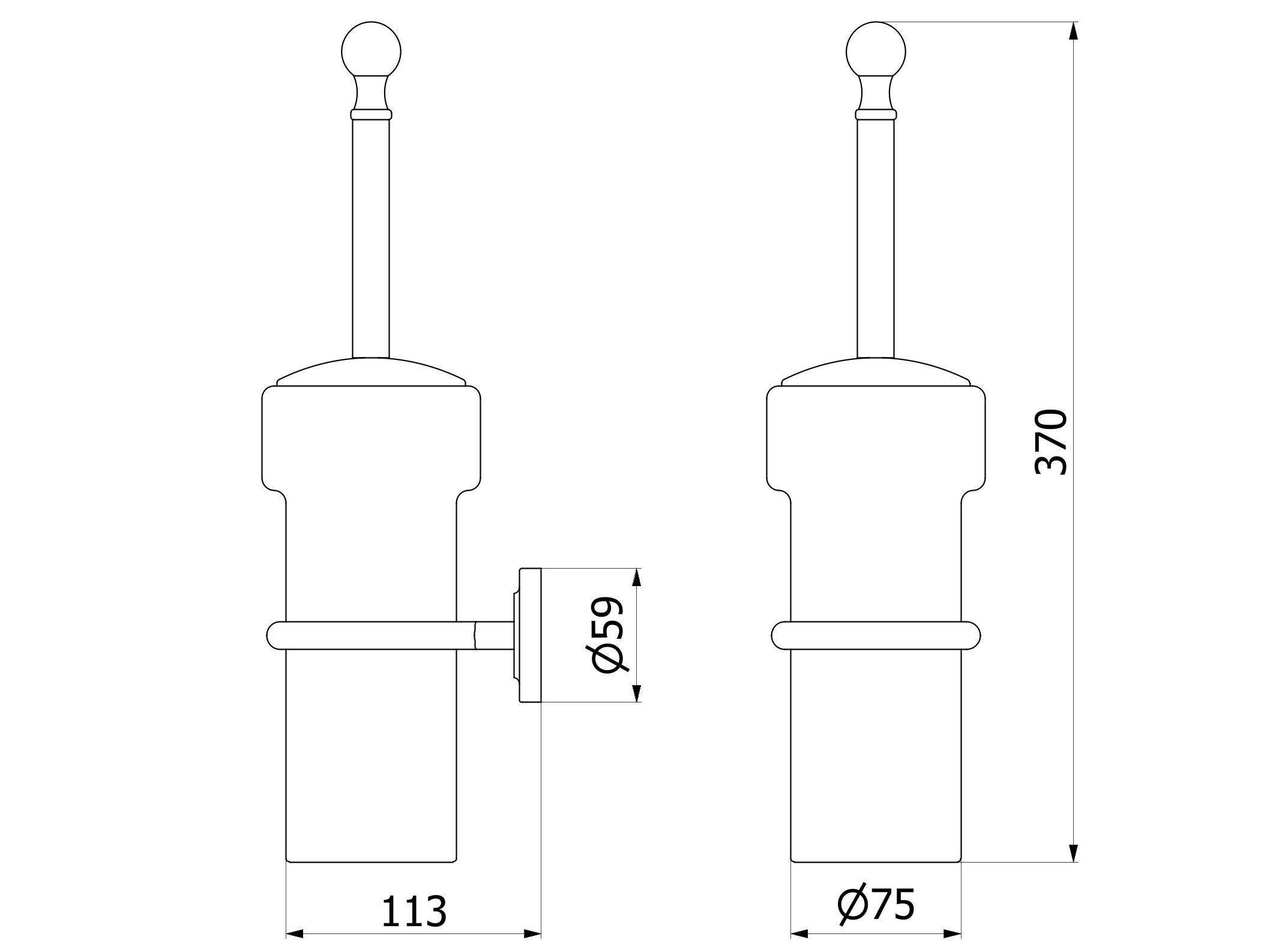 Настенная туалетная щетка IB Hermes-аксессуары ARCH-00129022 - Вид №5