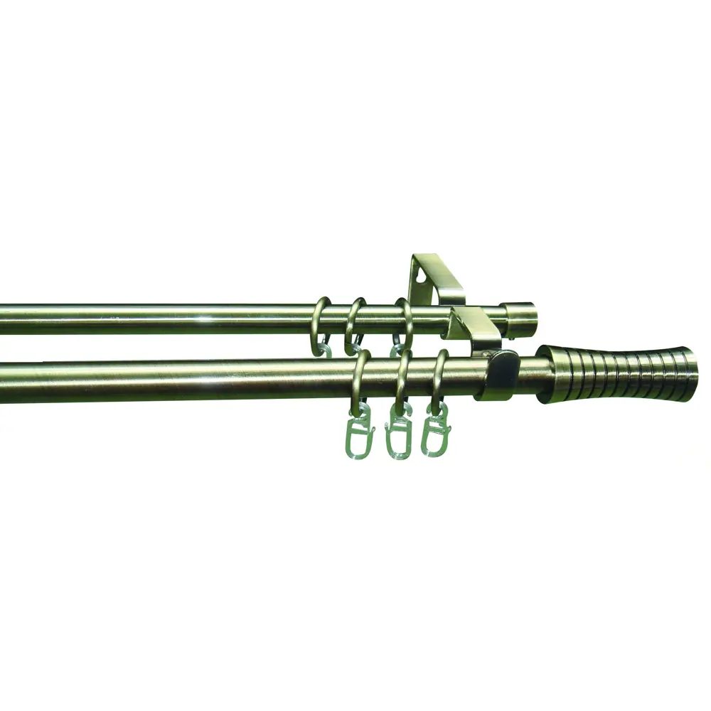 Карниз двухрядный Inspire раздвижной Тиара 160-300 см цвет золото античное STLM-2061836