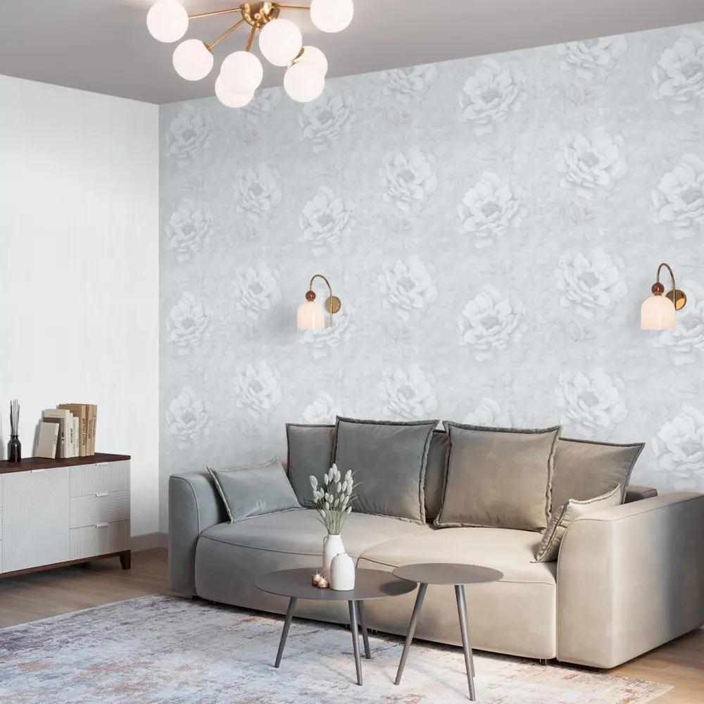 Флизелиновые обои Palitra Life Valencia - белоснежная элегантность для вашего интерьера 89373843 STLM-1398820 - Вид №4