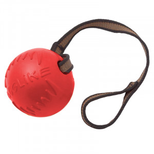 ПР0059081 Игрушка для собак Мяч с лентой большой (Коралловый) DOGLIKE