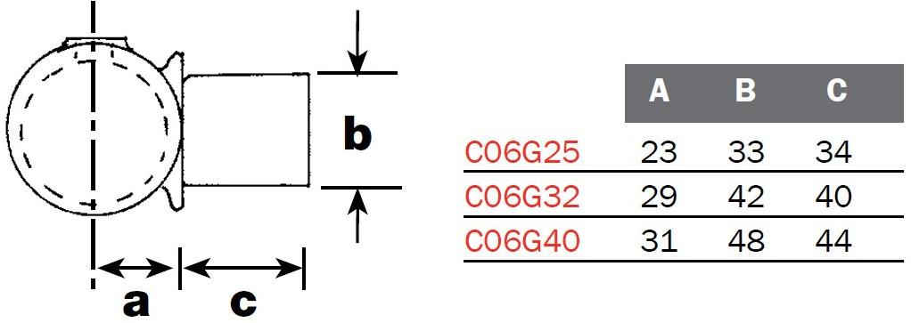 ArtSteel Внутренний "т" стык Fastclamp C06g25, c06g32, c06g40 Santreyd  - Вид №1