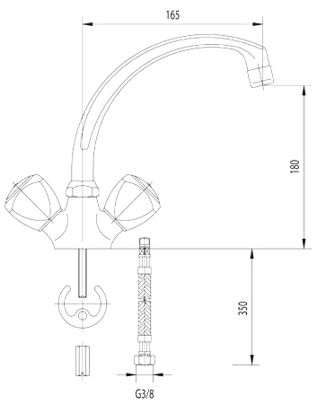 140-0007-14 Смеситель Mofem Diamant Santreyd  - Вид №1